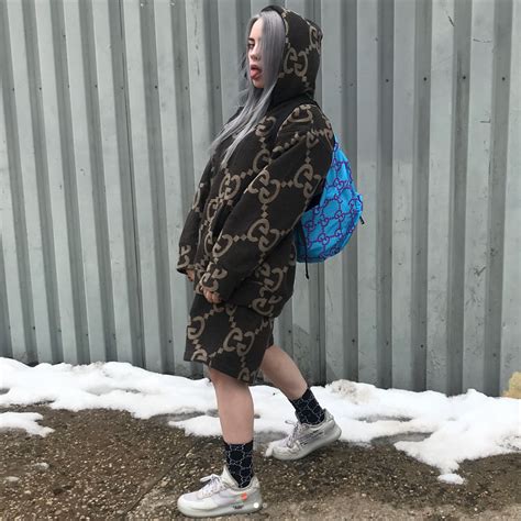 gucci and billie eilish|Billie Eilish Gucci hoodie.